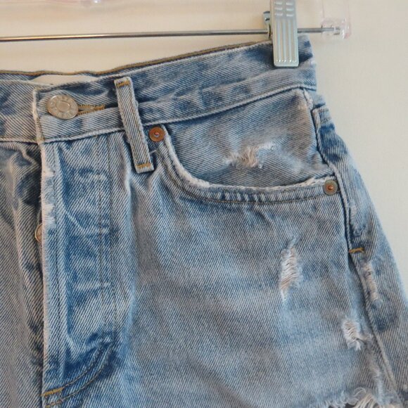 AGOLDE Parker Vintage Cut-Off Shorts in Swapmeet - Size 24 Waist - Picture 3 of 16
